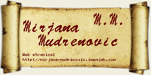 Mirjana Mudrenović vizit kartica
